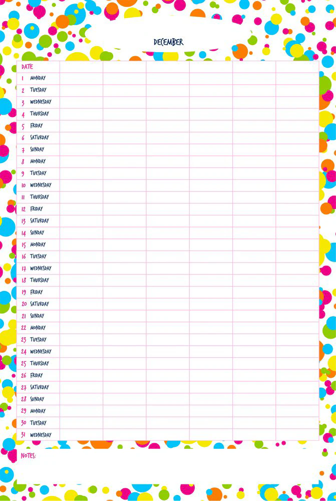 Bubbles A3 Family Planner - Image 2