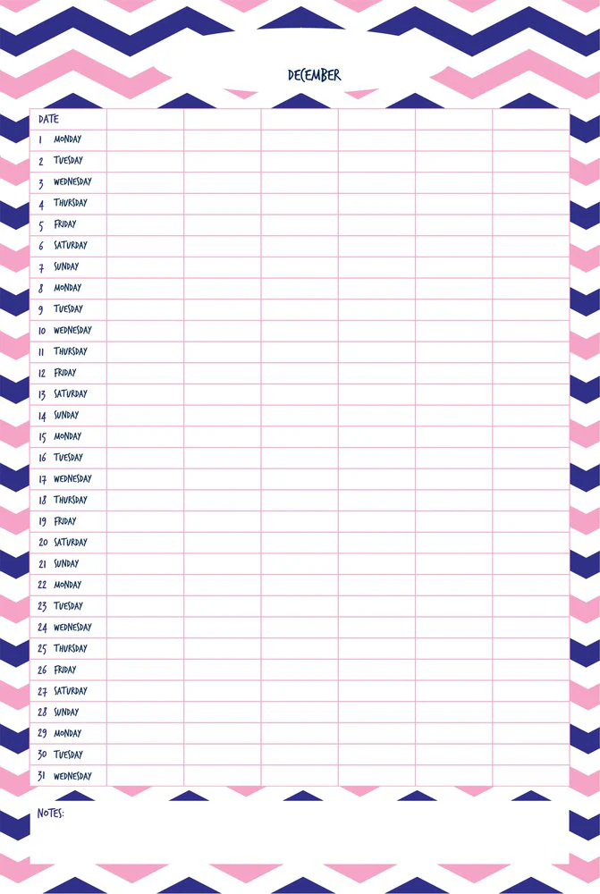 Chevron A3 Family Planner - Image 2