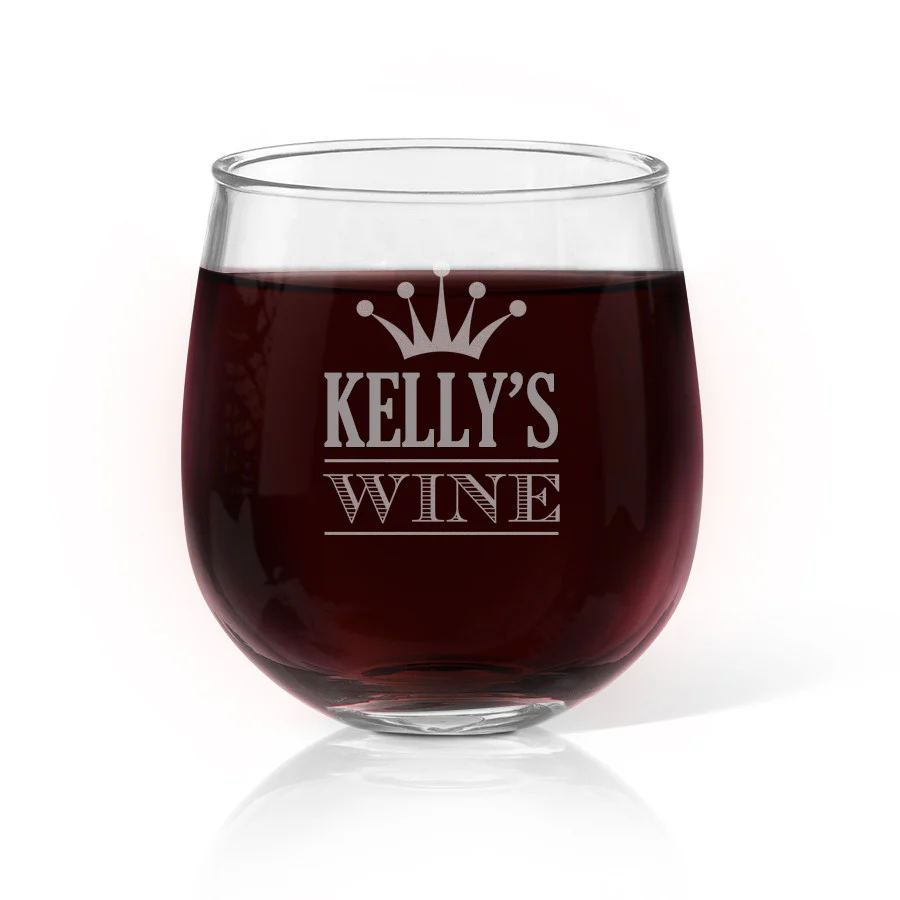 Crown Stemless Wine Glass - Image 2