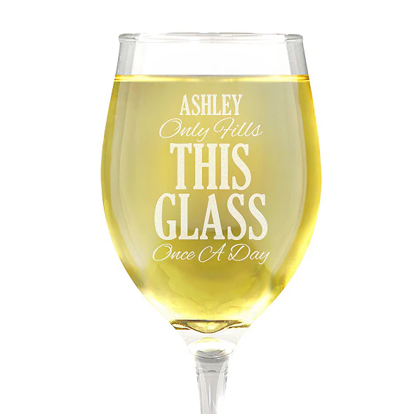 Once A Day Design Wine 410ml Glass - Image 3