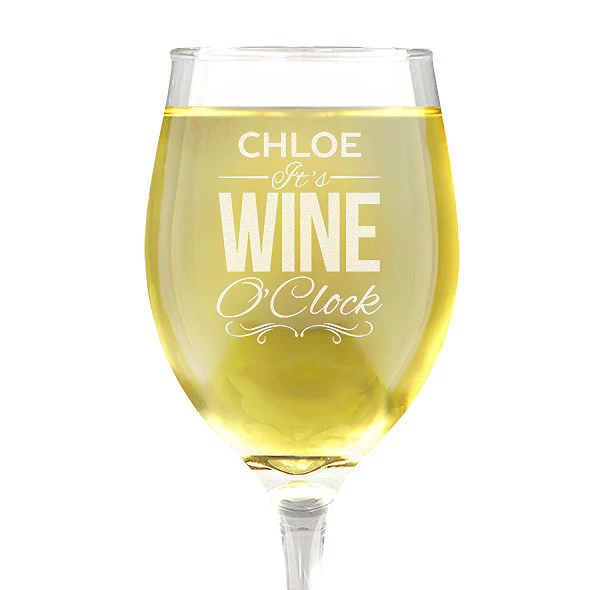 Wine O'Clock Design Wine 410ml Glass - Image 2