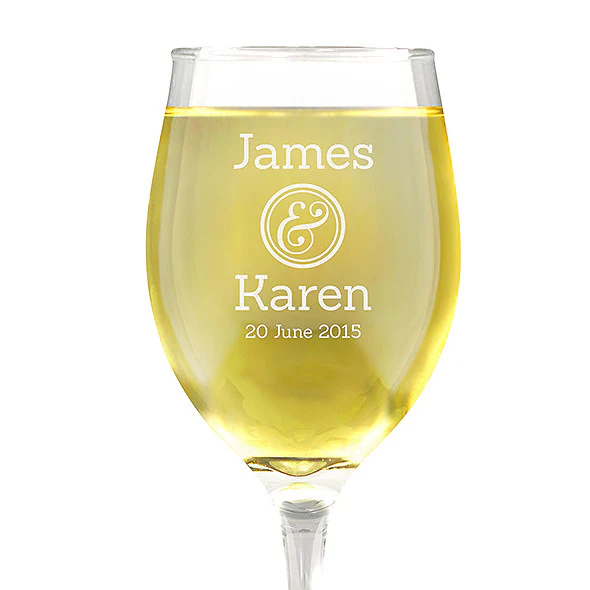 Couples Design Wine 410ml Glass - Image 2