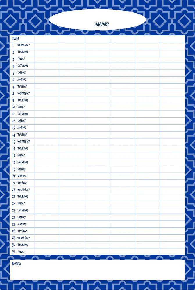 Moroccan A3 Family Planner - Image 2