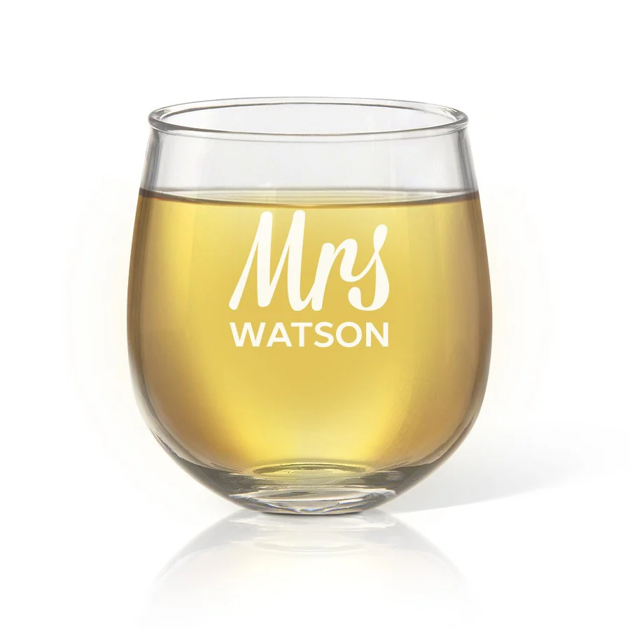 Mrs Design Stemless Wine Glass - Image 2