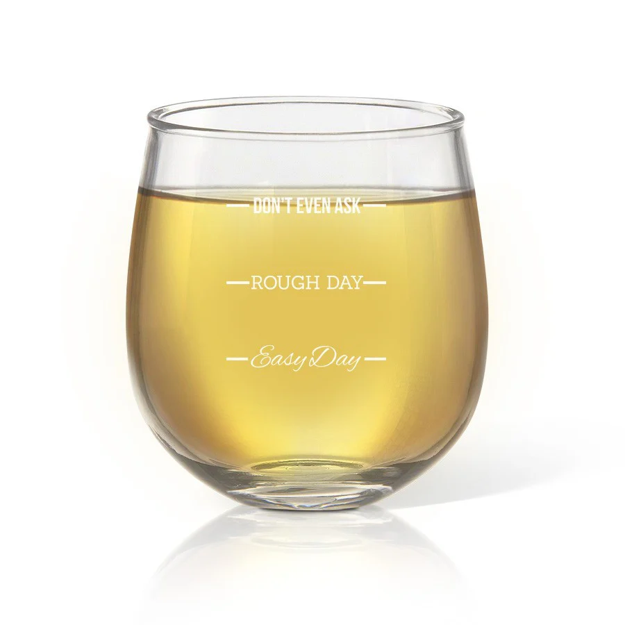 Rough Day Stemless Wine Glass - Image 2