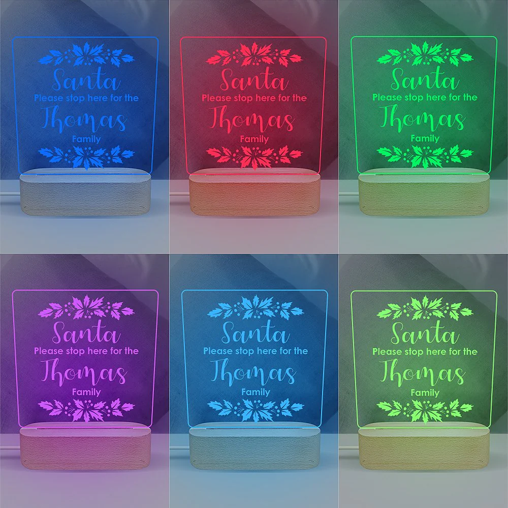 Santa Wreath Night Light - Image 2
