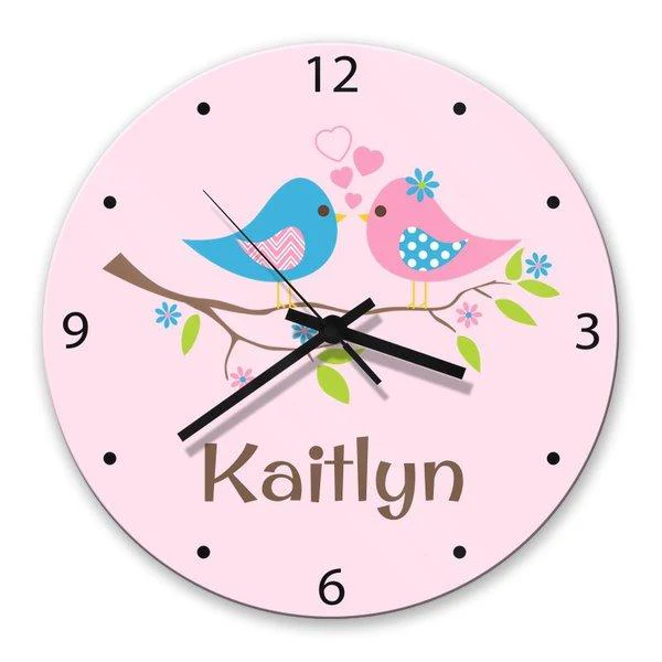 Two Birds Glass Clock - Image 2